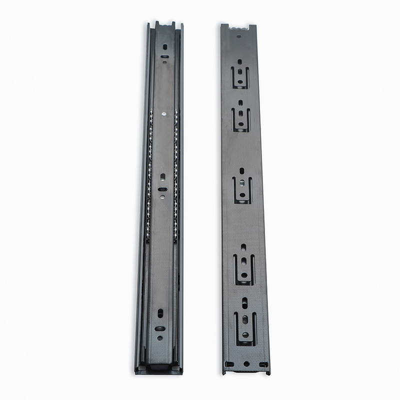 Wholesale 35 wide steel ball slide rail Mute Slide pull smooth three-section slide rail thickened drawer slide rail