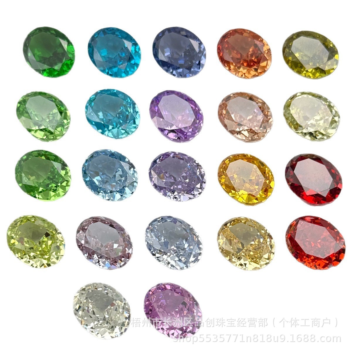 Ice Flower Cut Color Synthetic Zirconia High Carbon Diamond Ring Pendant Bracelet Inlaid with Loose Stones Manufacturer Wholesale