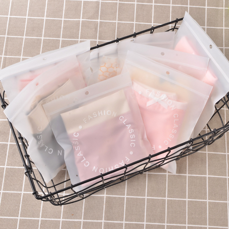Thickened EVA frosted underwear packaging bag high-end men's and women's independent pants bag zipper bag can be added LOGO