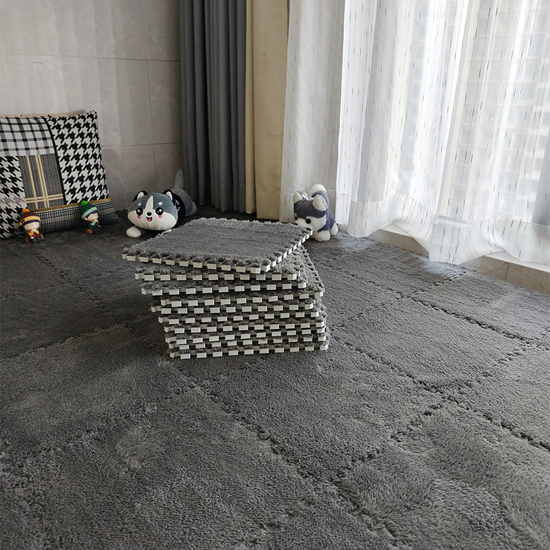 Cross-border Bedroom Bedside Tiles Carpet Bay Window Mat ins Style Foam Mat Can be Cut and Washable Splicing Floor Mat Full Shop