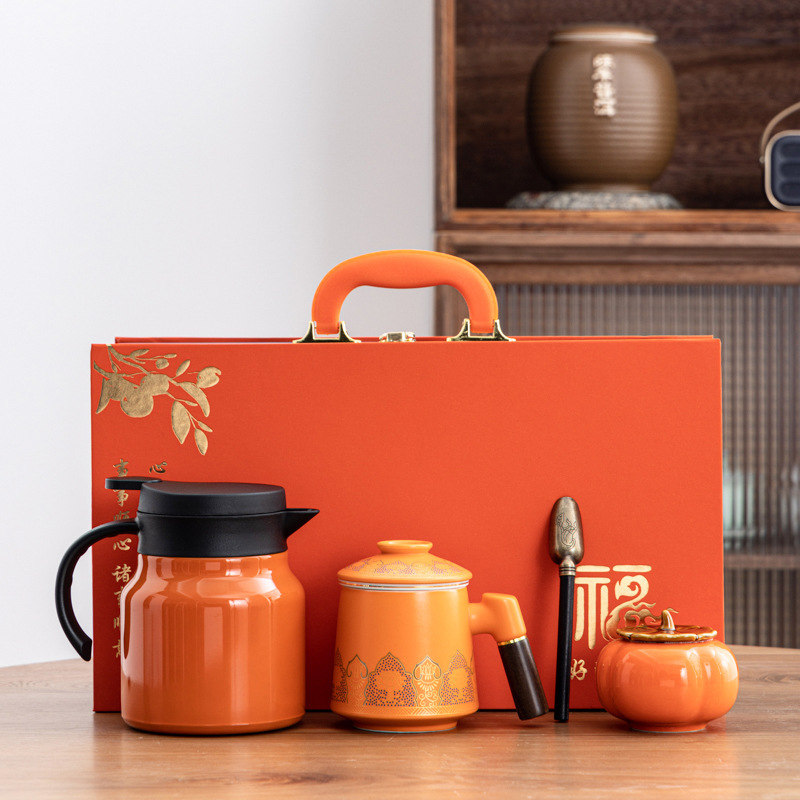 Набор подарков для высококачественных бизнес-мероприятий, практичный чайный набор, подарок для ежегодной встречи компании с логотипом