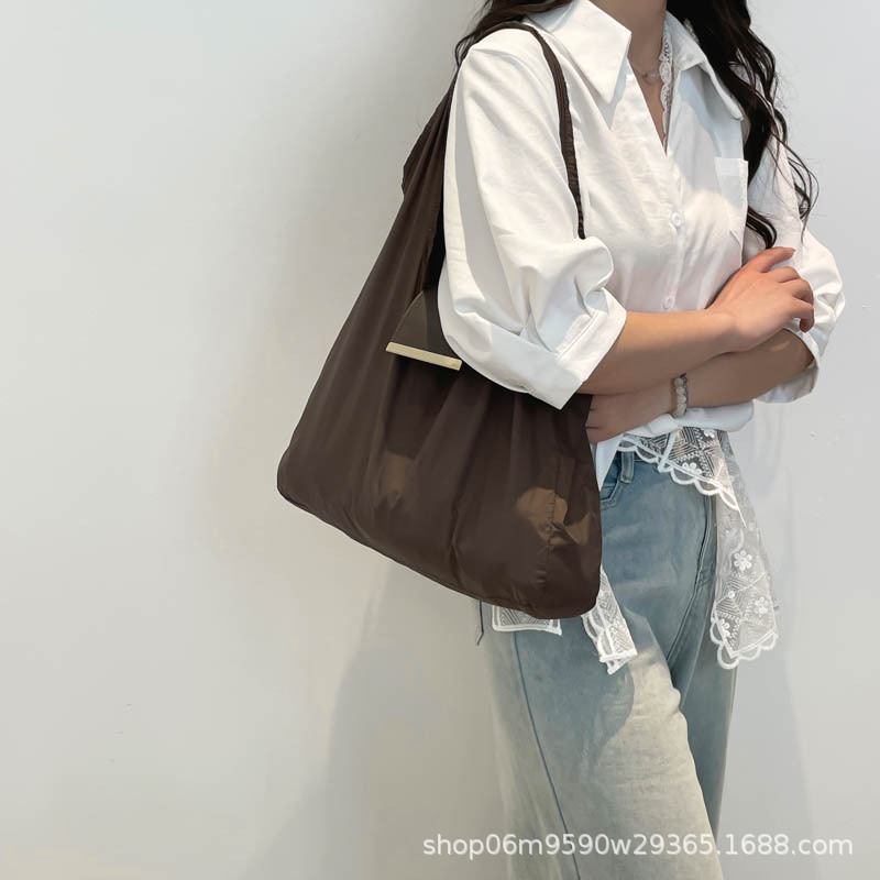 Cross-border ins style key chain storage cloth bag large capacity environmental protection shopping bag pendant accessories new texture