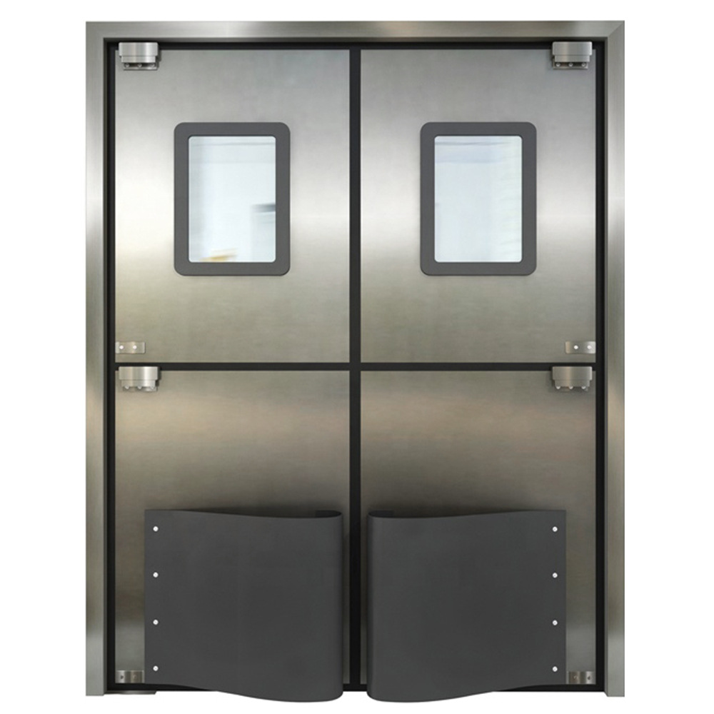Customized Stainless Steel Modern Industrial Factory Dust-Free Workshop Quick Material Delivery Anti-Collision Door Four-Open Free Anti-Collision Door