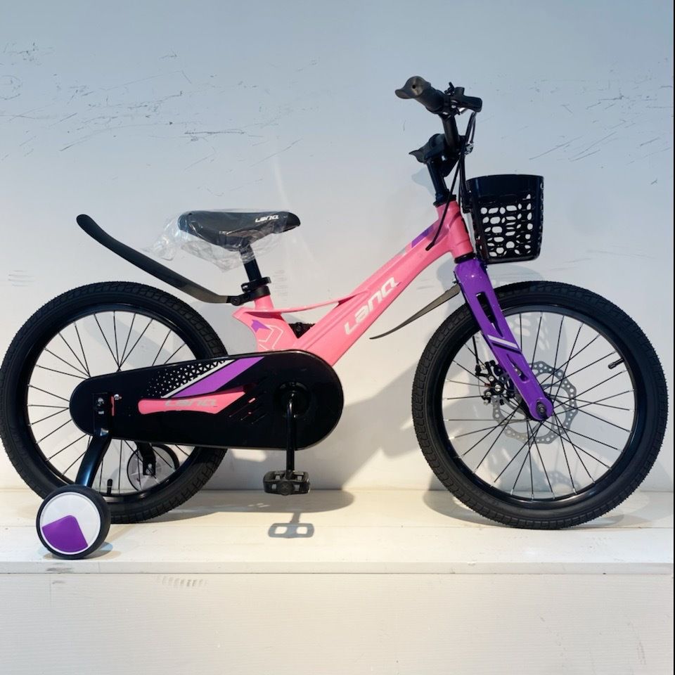 Factory lanq spot children's bicycle magnesium alloy bicycle lightweight comfortable fashion simple walking bicycle