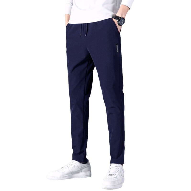 Short Velvet Cropped Pants Autumn and Winter Thin Velvet Men's Loose Casual Pants Stomp Pants Cost-effective Young Men's Wear