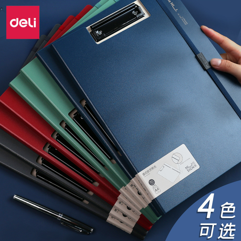 Новая вертикальная складная доска Deli Ns180, папка A4, информационная папка, зажим для меню, канцелярские принадлежности
