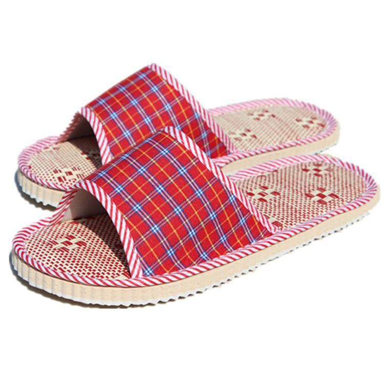 Eva Rattan Straw Mat Linen Slippers for Home Men and Women Guest Room Indoor and Outdoor Wooden Floor Sandals Cixi Manufacturer Wholesale