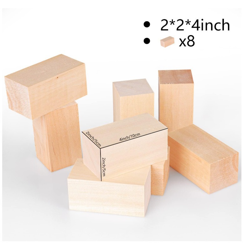 Cross-border exclusive for basswood square basswood strips basswood block DIY material specifications Wood square solid wood carving square wood wholesale