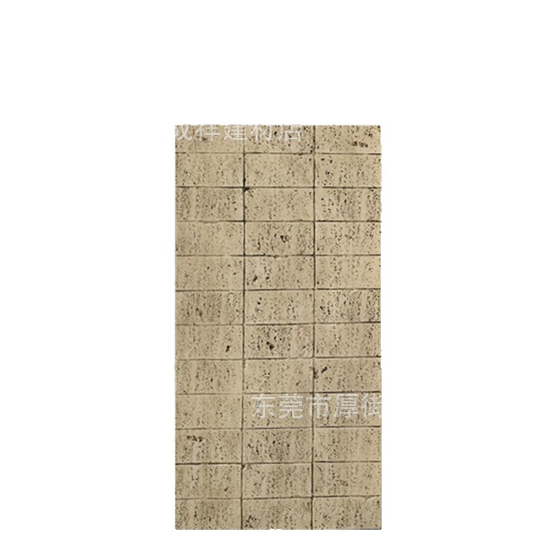 Pu Travertine Masonry Leather Exterior Wall Tile Decorative Panel Lightweight Cultural Brick Imitation Stone Decorative Panel Background Wall Fence Rust Stone