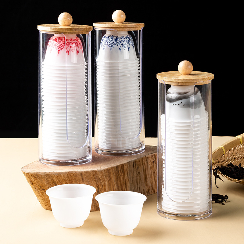 Disposable Kung Fu Tea Cup, High-End Portable Office Food-Grade Hospitality Chinese Style Tea Cup, Thickeneded and High Temperature Resistant