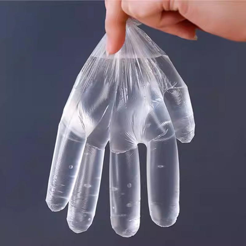 Individually Packaged Disposable Gloves Housekeeping Cleaning Gloves Barber Shop Hair Dyeing Hand Mask Plastic Pe Film Gloves