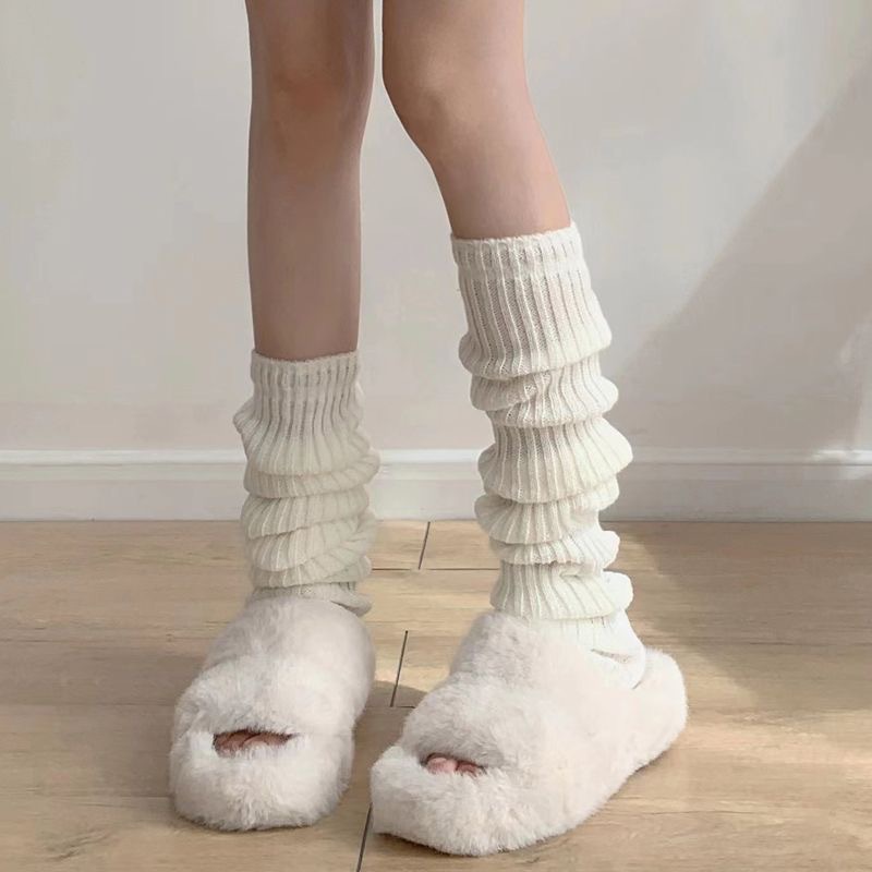 Pile Socks for Women in Autumn and Winter with Snow Boots Thick Thread Knitted Foot Covers to Heattech in Winter Y2K Calf Socks