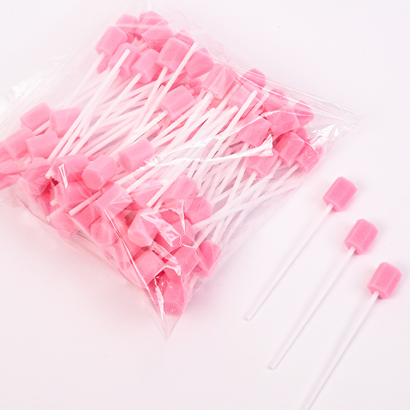 Cleaning Care Sponge Stick Dental Cleaning Sponge Suction Sponge Oral Disposable Sponge Swab Elderly Care Sponge