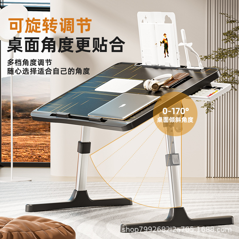 Foldable Lifting Bed Small Table Dormitory Study Table Bay Window Table Reading Table Computer Table Lifting Adjustable