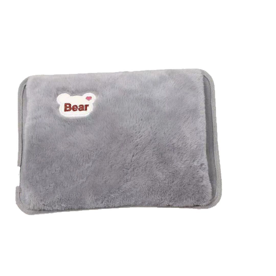 Non-National Standard Spot Cross-Border Cartoon Rechargeable Hot Water Bottle Embroidered Bear Head Can Be Inserted into Hand Warmer Cross-Border European Standard