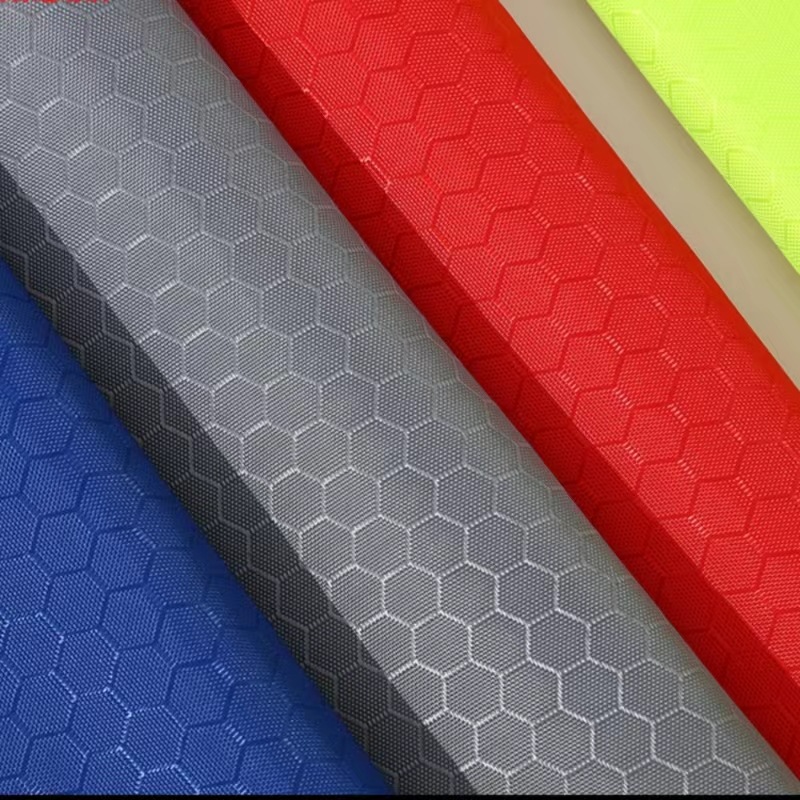 Big football PU coated tarpaulin polyester luggage handbag fabric nylon cloth new factory in stock