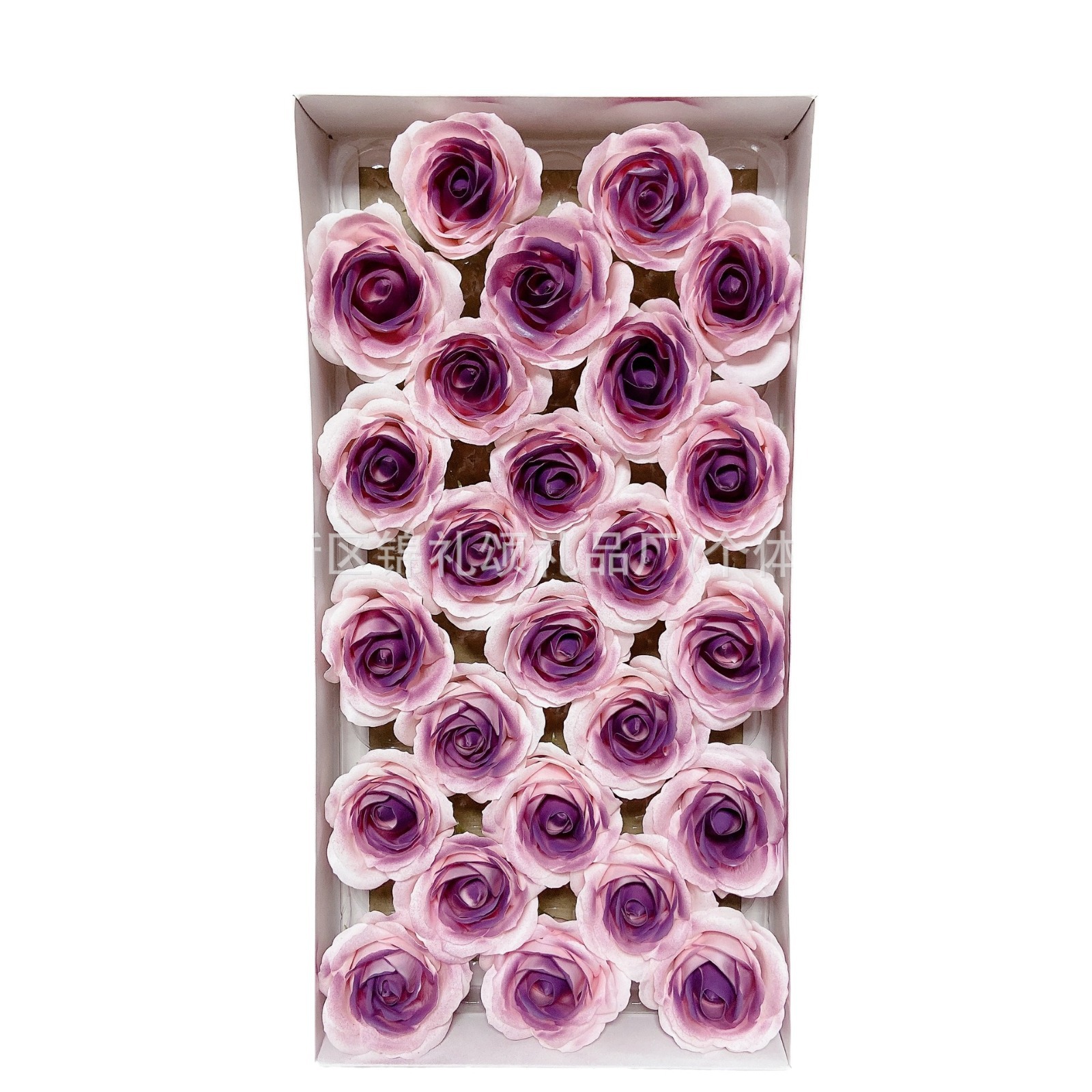 Five-layer soap flower simulation rose black plum sauce crushed ice blue thick bottomed big flower head soap florist wholesale