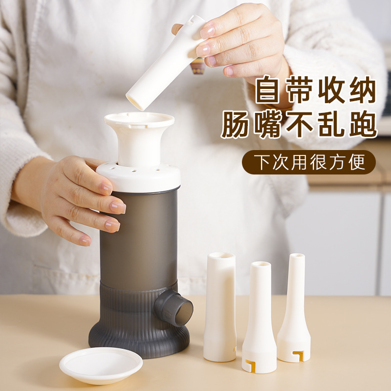 Manual Sausage Stuffer for Home Use, Hand-Pushed Sausage Filling Tool, Handmade Sausage Machine, Small Sausage Filling Gadget