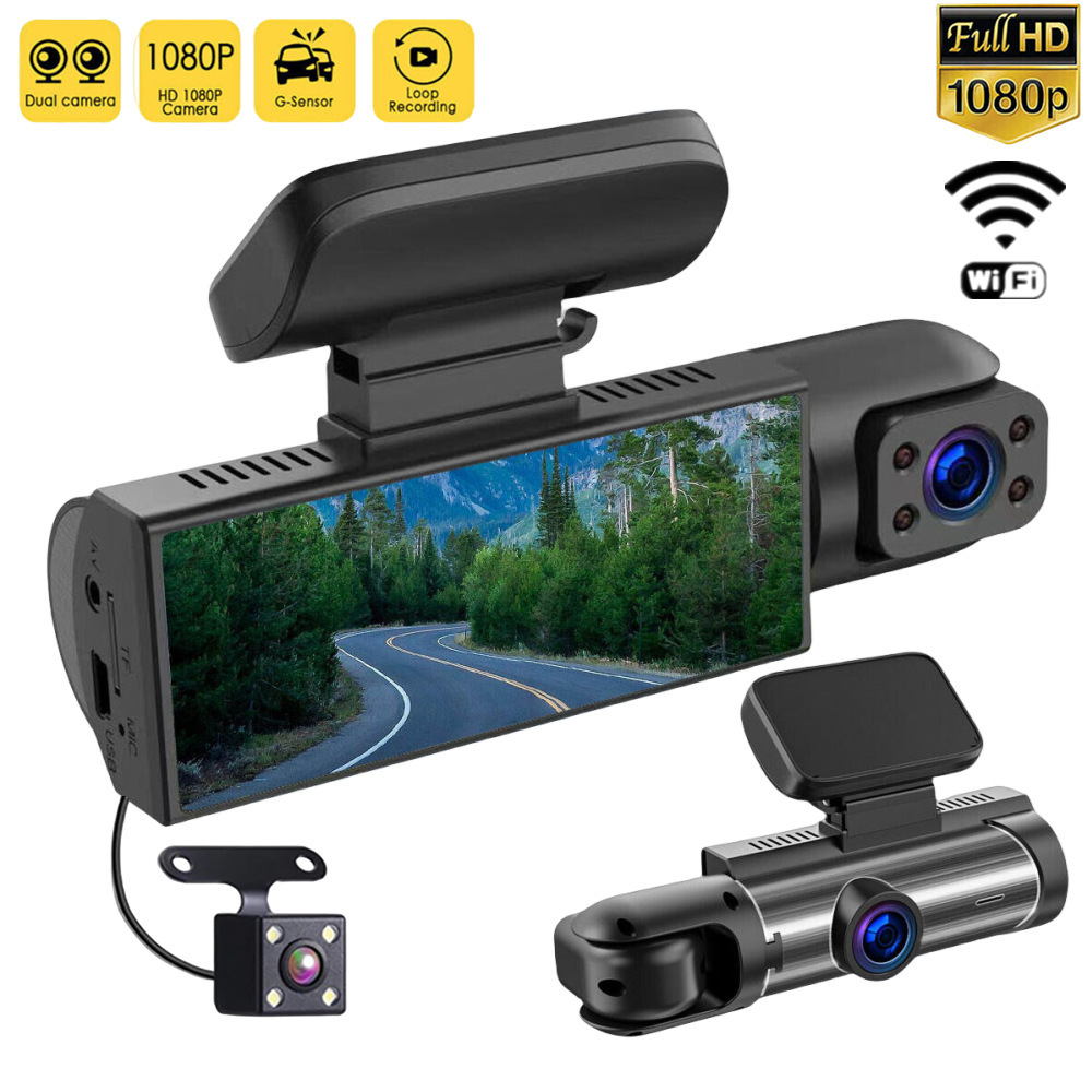 Cross-border new 3.16-inch driving recorder WIFI double recording 1080P car front car infrared night vision recorder