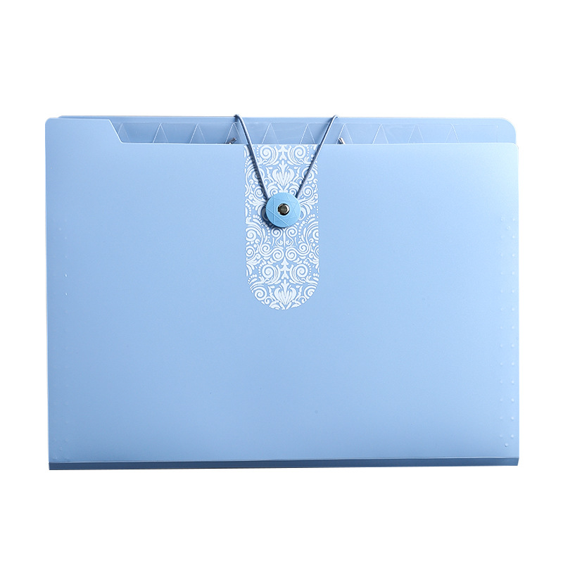 12-Grids Organ Bag Folder Student Test Paper Folder 8-Grids Cute Transparent Classification Storage A4 Multi-Layer Storage Bag