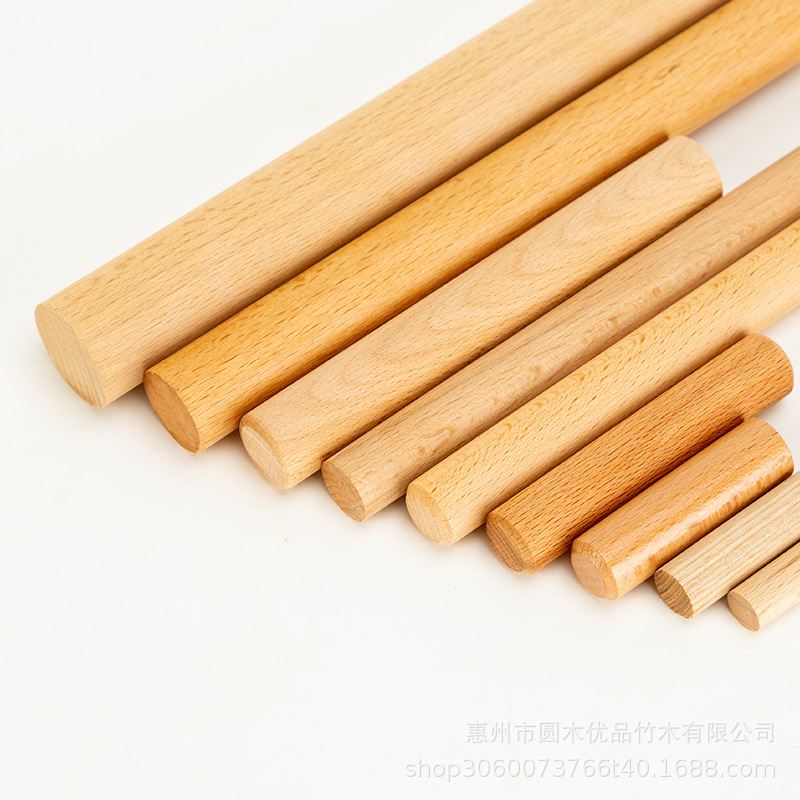 Wooden Sticks, Round Thin Wooden Sticks for Crafts, Beech Round Wooden Sticks, Small Wooden Sticks, Wooden Strips for Diy, Drilling and Slotting