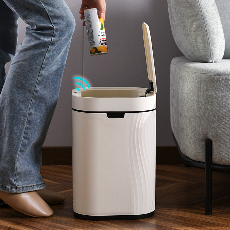 Household square intelligent induction trash can Hotel with lid deodorant sanitary bucket intelligent deodorant trash can Wholesale