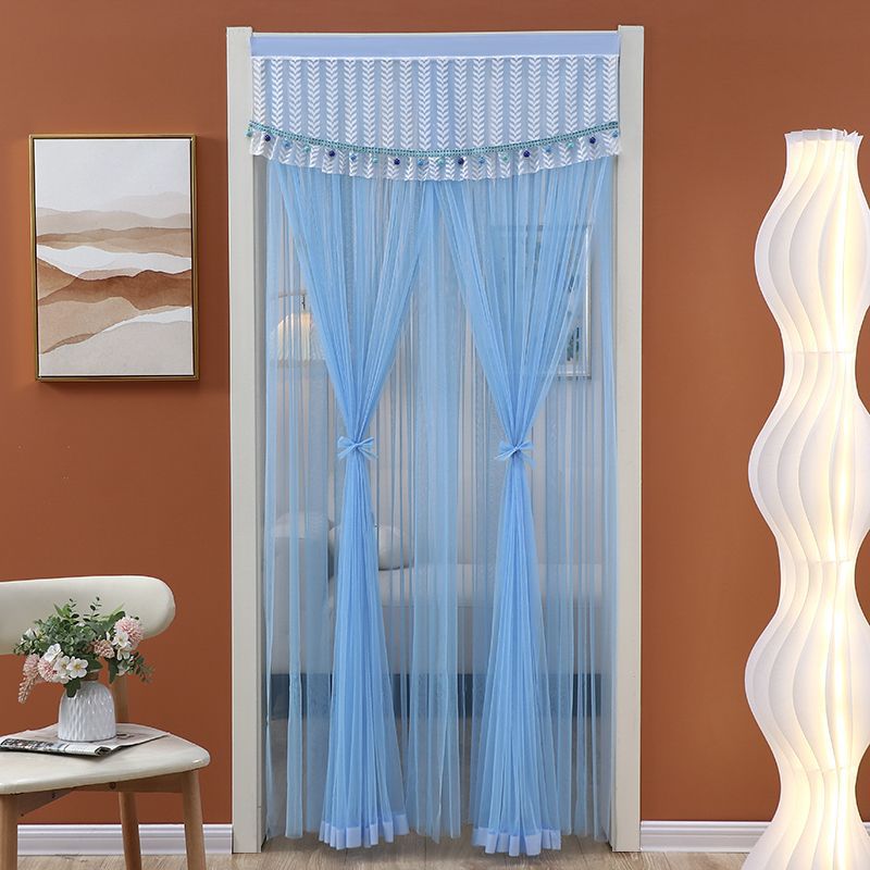 Summer Household Anti-Mosquito Velcro Door Curtain, Punch-Free Lace Door Curtain, Bedroom Partition Curtain, Universal for All Seasons