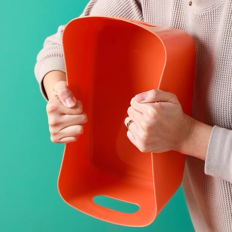 Storage Basket Desktop Storage Box Household Cosmetics Storage Rack Bathroom Kitchen Dormitory Sundries Snack Plastic Box