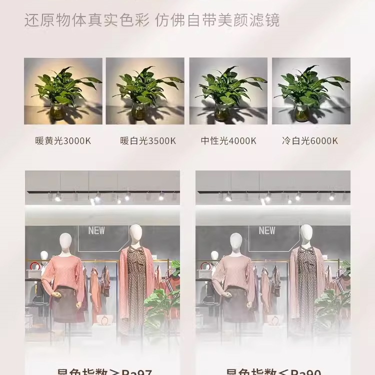 Led Elephant Nose Lamp High Color Rendering Women's Clothing Store Special Spotlight Shop Commercial Embedded Cob Ceiling Lamp 4000K