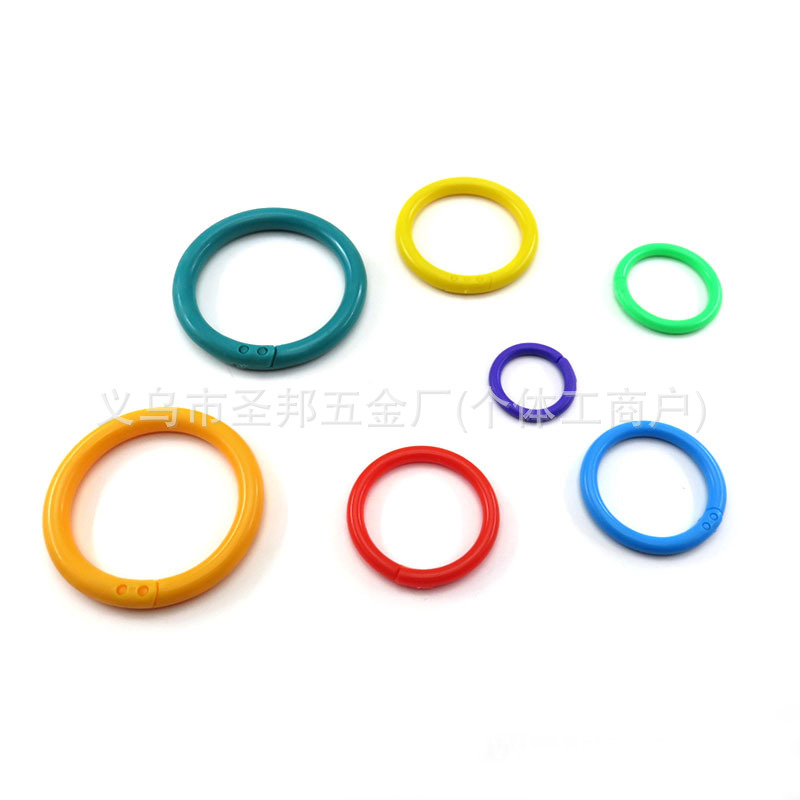 Plastic Split Ring Double Buckle Plastic Gourd Buckle Card Ring Large Capacity Card Binding Book Ring