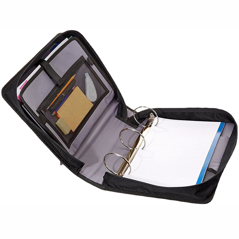 Amazon Office Information Loose-Leaf Storage Folder Student Portable File Backpack Multifunctional Zipper File Bag Customization