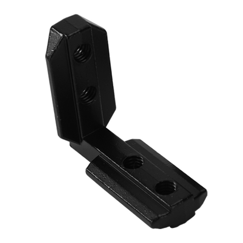 Black Angle Slot Connector 2020/3030/4040 Aluminum Profile 90 Degree Stainless Steel Built-In L-Shaped Carbon Steel Angle Code