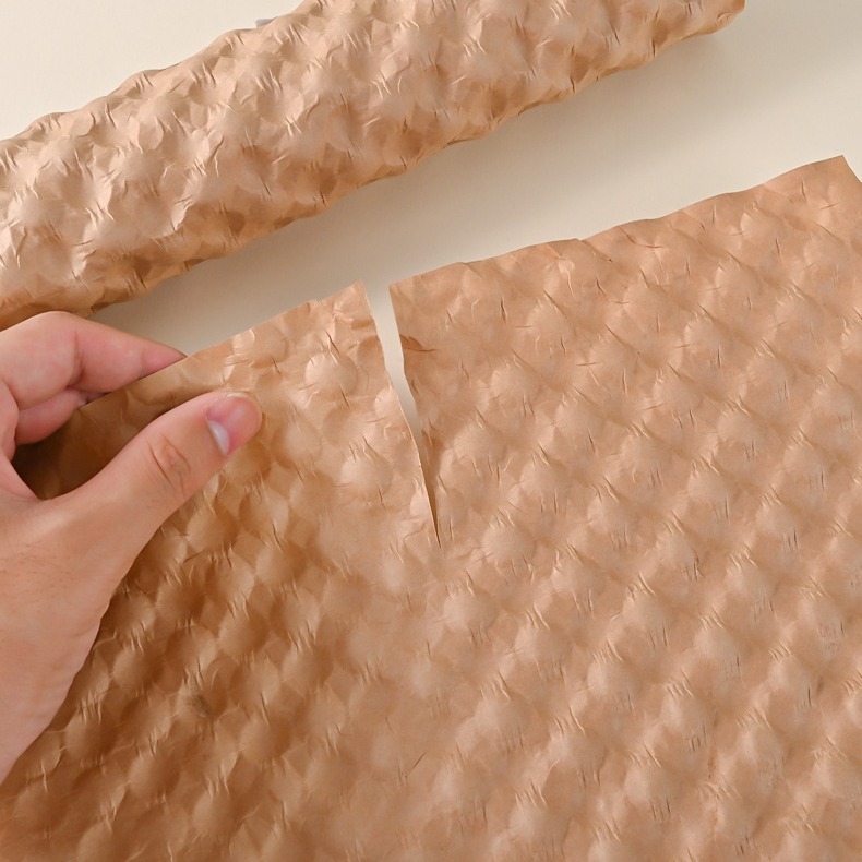 Pressure bubble packaging bubble paper environmentally friendly biodegradable filling buffer kraft paper protection fragile brown environmentally friendly gifts