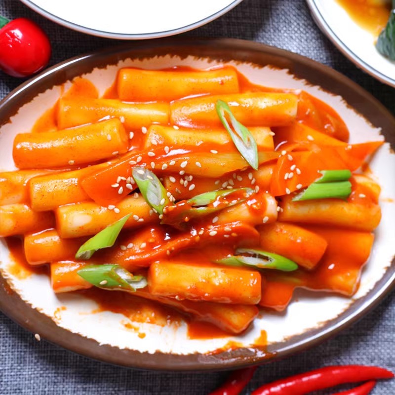 Korean Rice Cake Strips Korean Fried Rice Cake Fried Chicken Hot Pot Rice Cake Water-Milled Vacuum Bagged Catering Wholesale Bag 500g