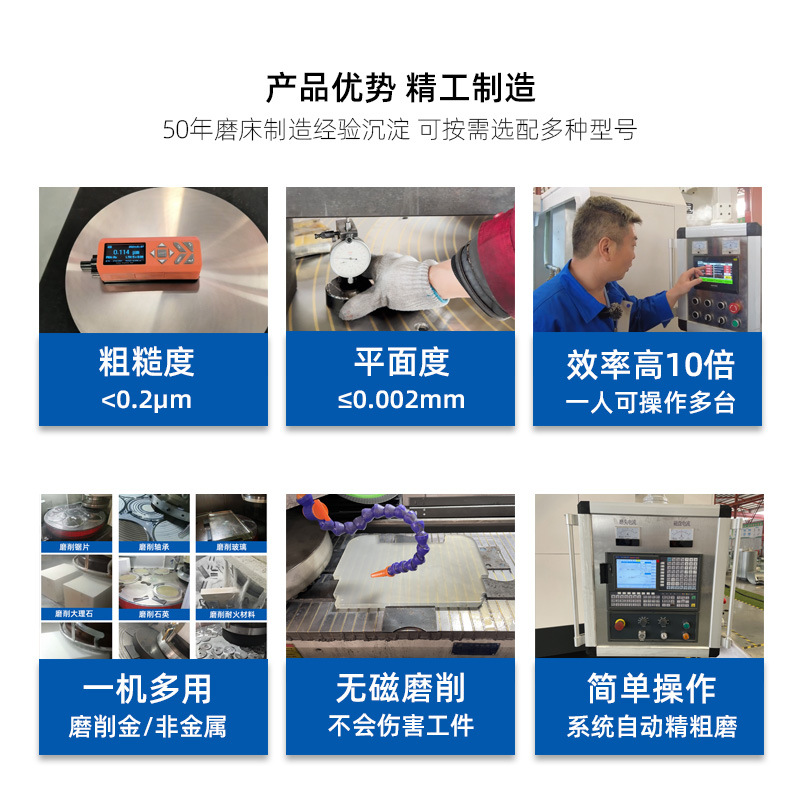 High-Precision and High-Performance Horizontal Spindle Rotary Table Surface Grinder for Grinding Stainless Steel, Etc. Using a Horizontal Spindle Rotary Table Surface Grinder