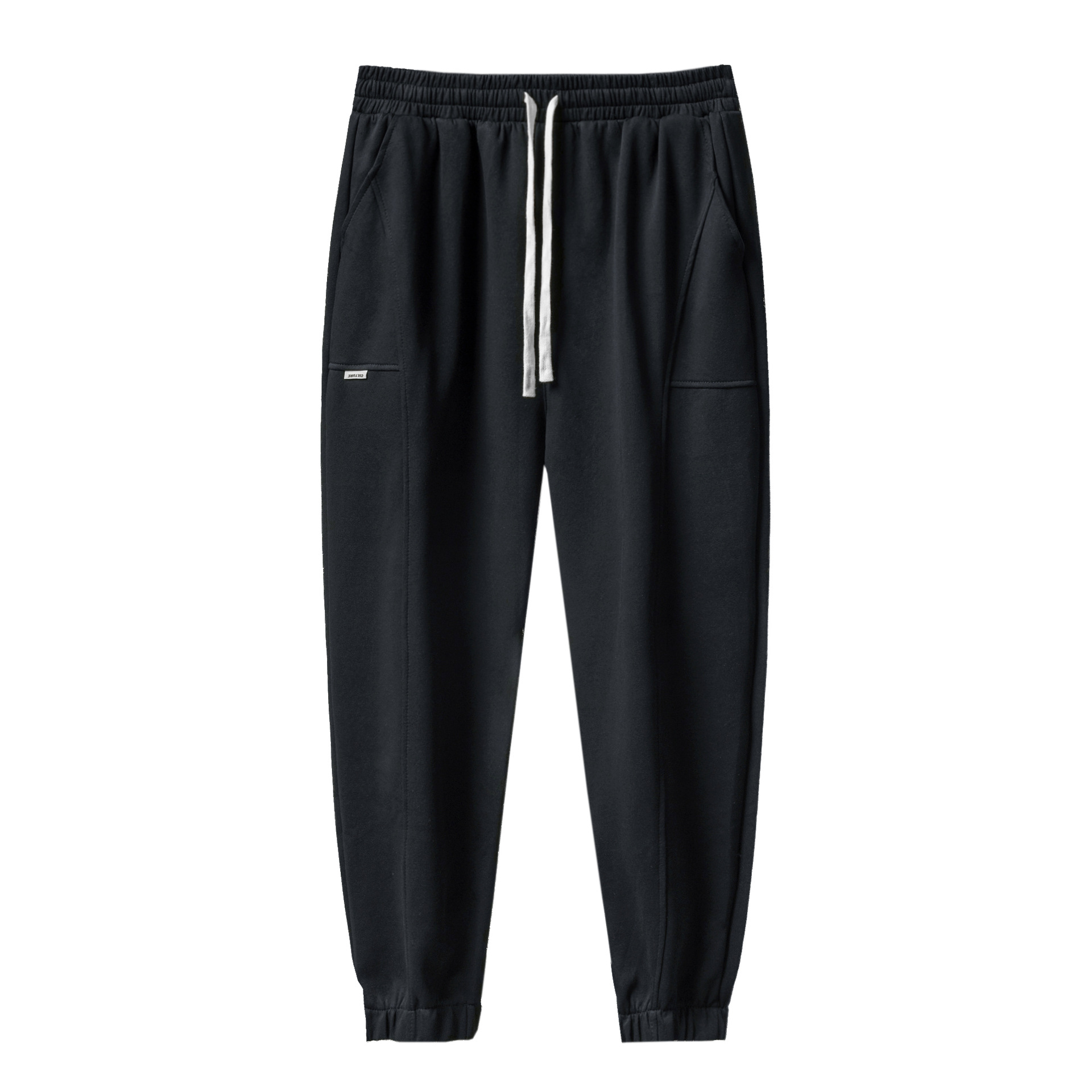 73952-Pure-Black-720 Crescent Lapel Trousers Mcvilly Men's Fat Casual Plus Size