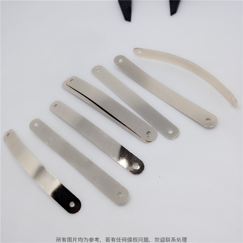 Used for Heel Hardware Fasteners, Gold Long Decorative Edges, Bendable Metal Edges with Two Holes for Hat Nails