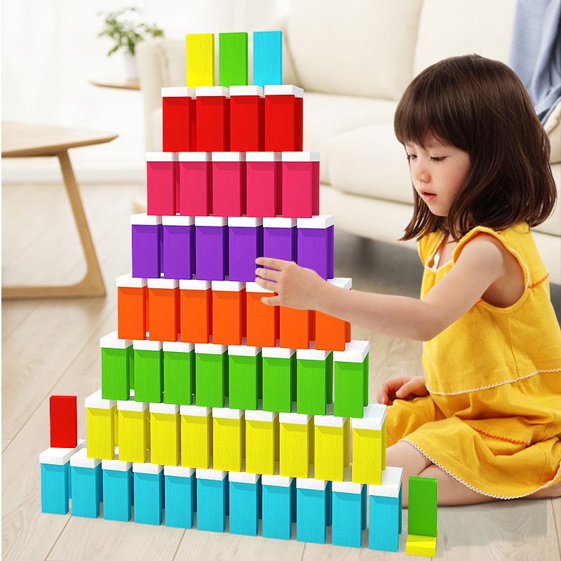 Dominoes Children's Educational Toys Kindergarten Primary School Students' Day Building Blocks Gift for Adult Competition