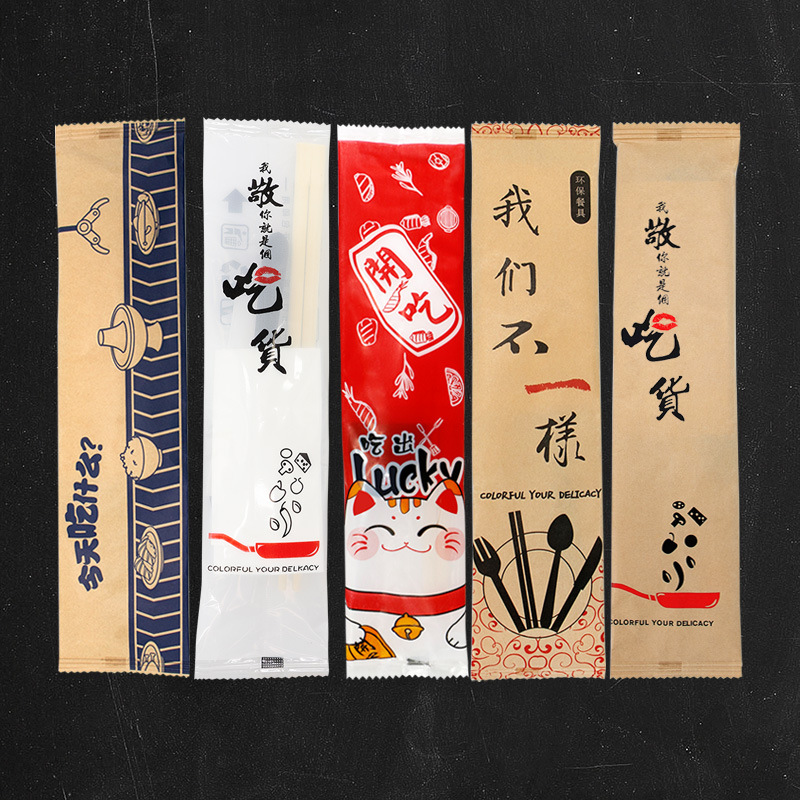 Набор одноразовых палочек для еды, упаковка для еды на вынос, четырехпредметный набор, посуда для китайского лобстера, набор инструментов нож, вилка и ложка