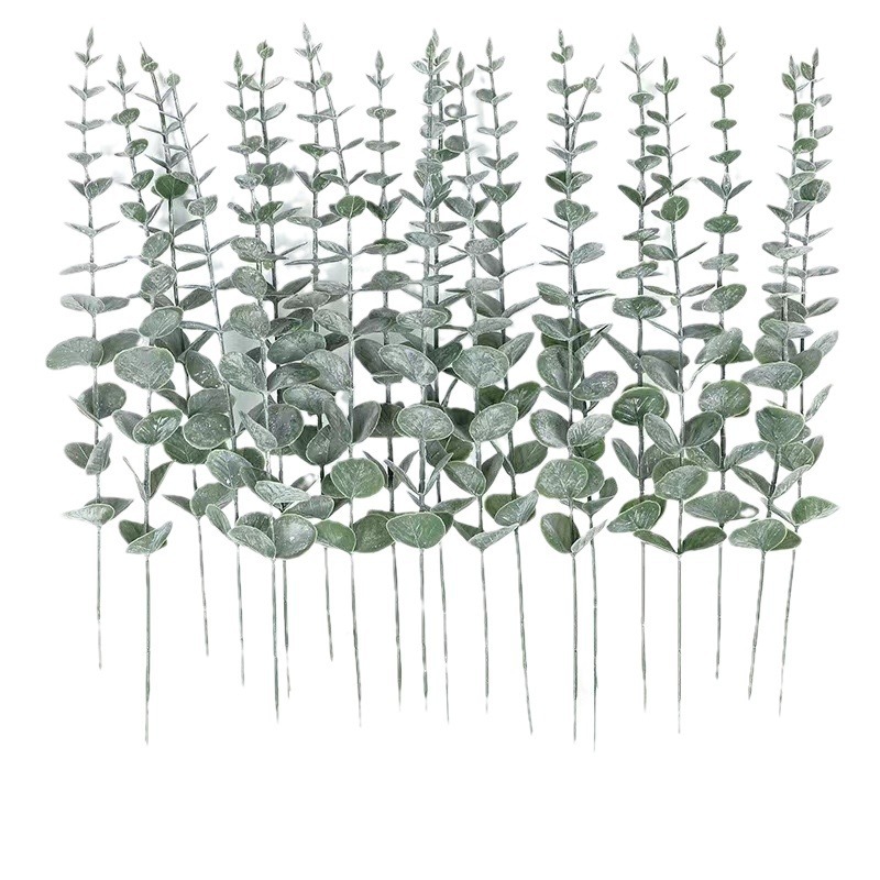 Amazon cross-border simulation single eucalyptus leaves eucalyptus leaves floral eucalyptus money leaves wedding home decoration