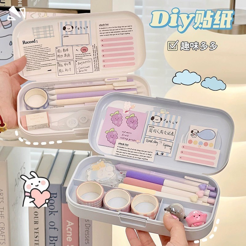 3D Stationery Box Multifunctional Pencil Box for Boys and Girls Primary School Students First and Second Grade Kindergarten Cartoon Cute and Good-Looking