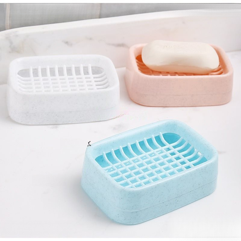 Bathroom Drain Double-Layer Soap Box Creative Plastic Travel Soap Box Handmade Soap Holder Bathroom Soap Rack