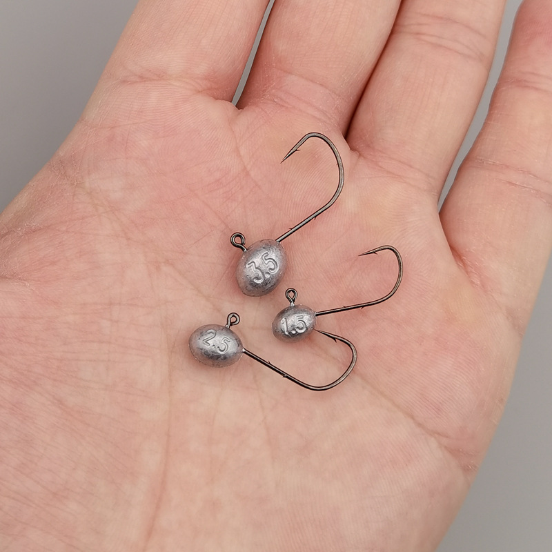 Lead Head Hook for Fishing, Micro Lure, Reinforced Soft Bait, Mousse for Fishing Mandarin Fish, Bass, and Perch