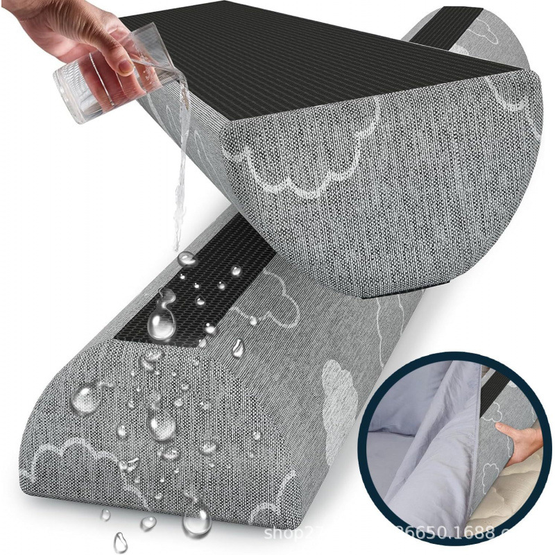Toddler Bed Bumper Memory Foam Bed Rail Waterproof Washable Double-Sided Non-Slip Soft Cover
