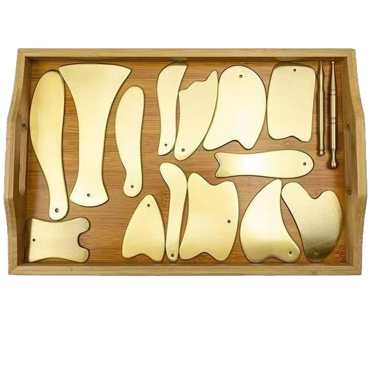 Pure Copper Scraping Board Suitable for Whole Body, Brass Scraping Board, Genuine Thickeneded Universal Meridian Scraping Board, Pure Massage and Beauty