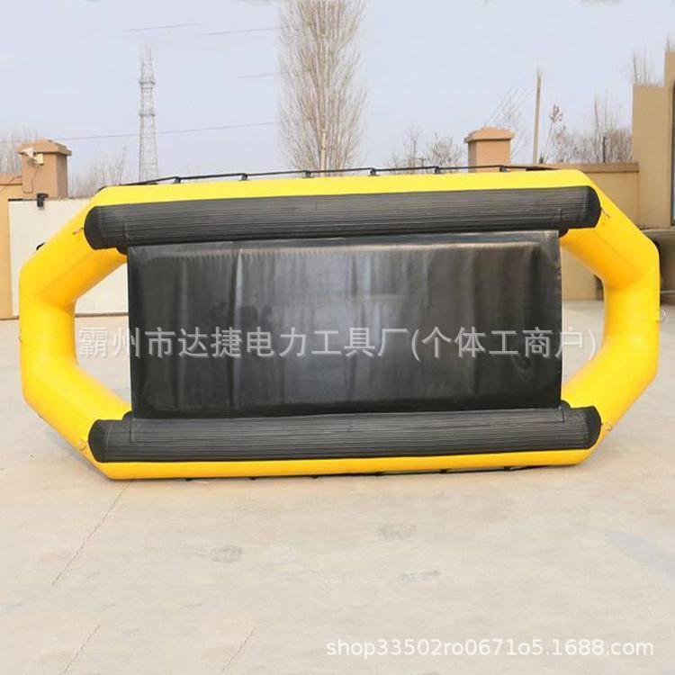 Inflatable Thin Ice Rescue Raft on the Water, Inflatable Ice Emergency Life Raft, Portable Foldable Rubber Boat