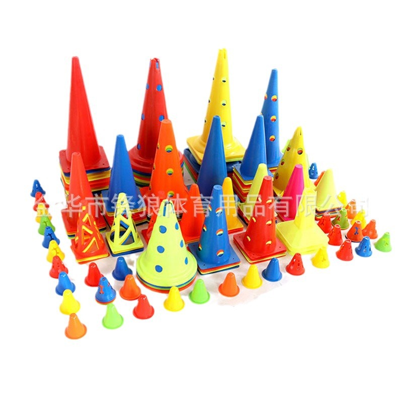 Football training logo barrel obstacle taekwondo hall road cone triangle cone basketball football training equipment wholesale