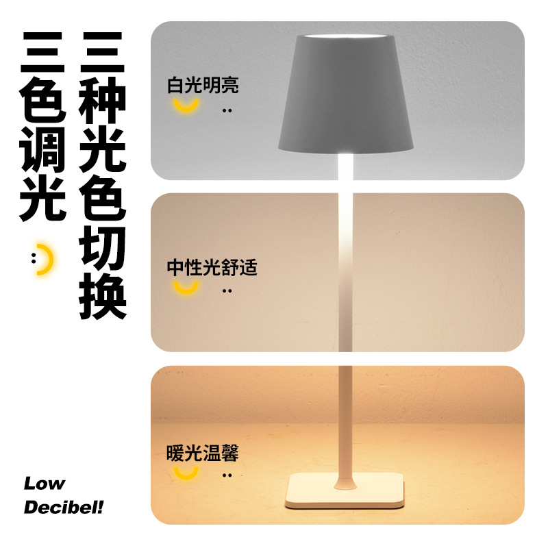 Cross-Border Rechargeable Tall Table Lamp, Ambient Lamp, Creative Decoration, Hotel Restaurant Bar, Touch Night Light, Popular Table Lamp