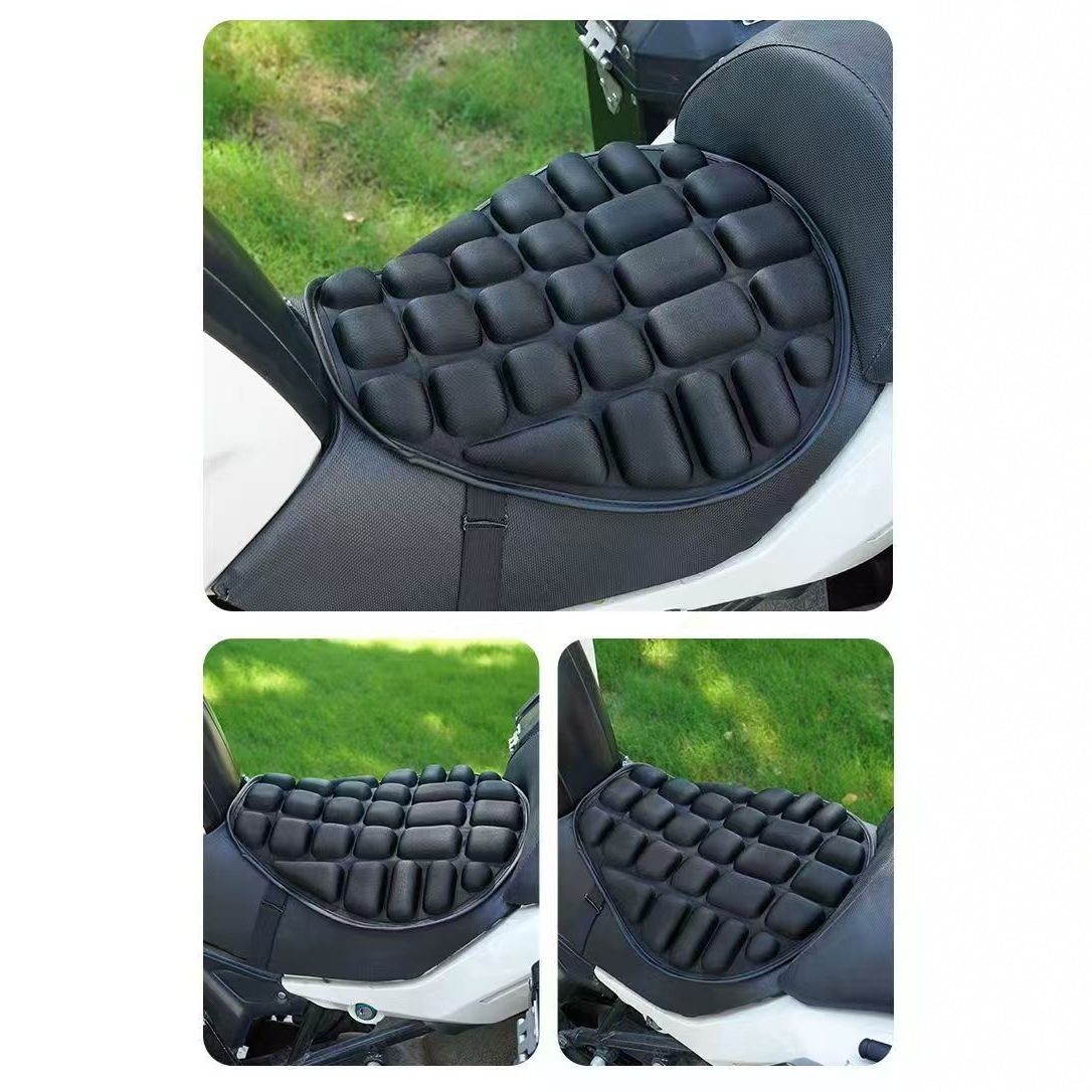 Cross-Border Chasing Motorcycle Electric Vehicle Seat Cushion Shock-Absorbing Seat Cushion Non-Sponge Waterproof and Breathable