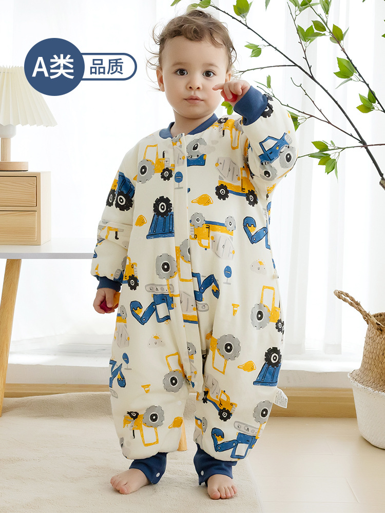 Cotton Tree new baby sleeping bag autumn and winter thickened pure cotton baby sleeping bag kindergarten children's air-conditioned room Anti-kick quilt